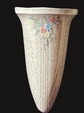 VINTAGE 1948 Weller Art Pottery Wall Pocket Flower Vase